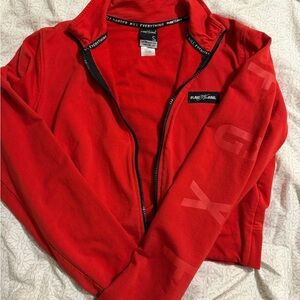 Flag Nor Fail Red Cropped Zip-up